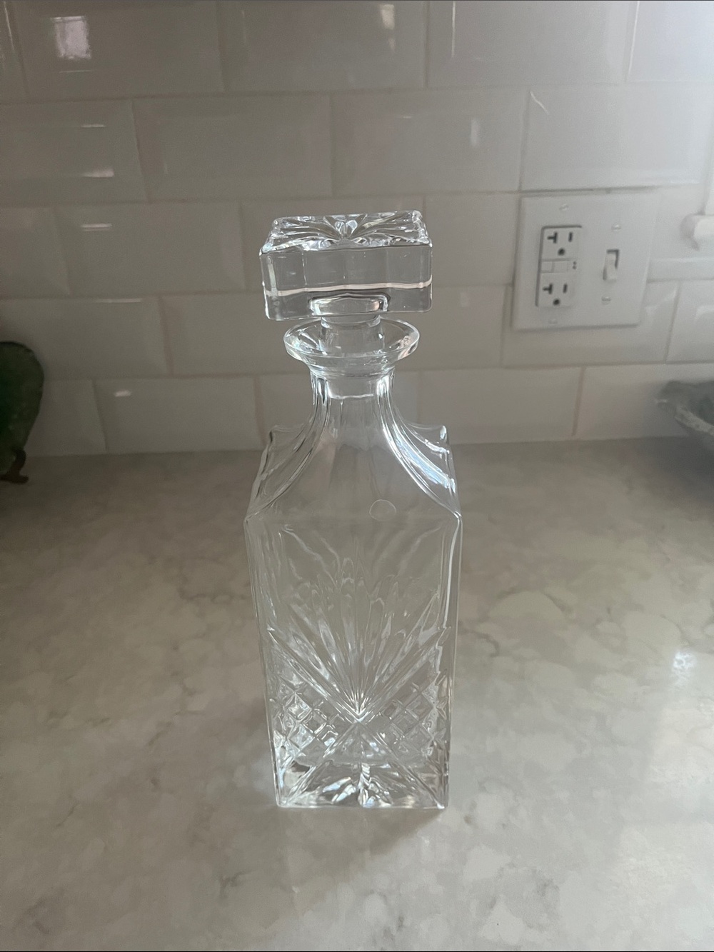 Vintage Dublin Crystal Whiskey Decanter 11” 750ml